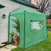 EAGLE PEAK front view showing compact 10x5 greenhouse and easy access