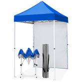 EAGLE PEAK front view of blue 5x5 canopy showing instant shade