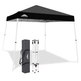 EAGLE PEAK front view of black canopy providing instant shade