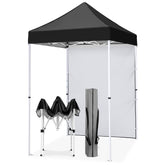 EAGLE PEAK front view of 5x5 canopy showing shelter and quick setup benefit