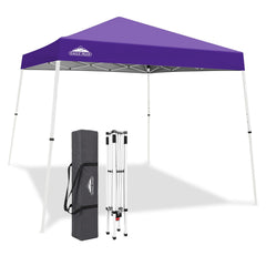 EAGLE PEAK front view purple canopy showing shade and coverage benefit