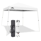 EAGLE PEAK front view of white canopy showing full coverage and easy shelter