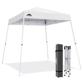 EAGLE PEAK front view of white canopy showing full coverage and easy shade