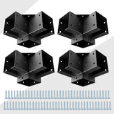 Eapele bracket front view showing 3-way 90° design and durable finish