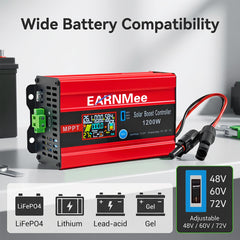EARNMee HD LCD display close-up showing readable system status and quick monitoring
