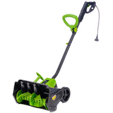 Earthwise front view showing shovel and efficient clearing