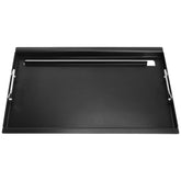 EasiBBQ griddle front view showing full flat surface and fit benefit