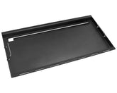 EasiBBQ griddle front view showing full cooking surface and fit