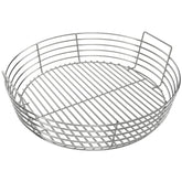 EasiBBQ ash basket front view showing fit and contained ash for easy cleanup