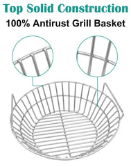 EasiBBQ ash basket installed in Big Green Egg improving airflow and heat-up speed