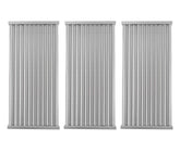 EasiBBQ front view of three stainless-steel emitter plates showing fit and finish and reliable heat distribution