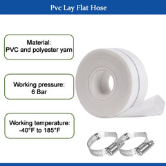 Eastrans hose flattened and rolled for compact storage saving space