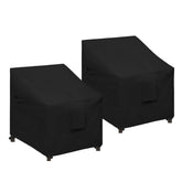 Easy-Going front view of two covered chairs showing full protection and neat fit