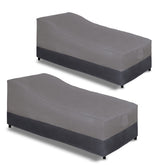 Easy-Going front view of gray chaise lounge cover showing full-fit protection