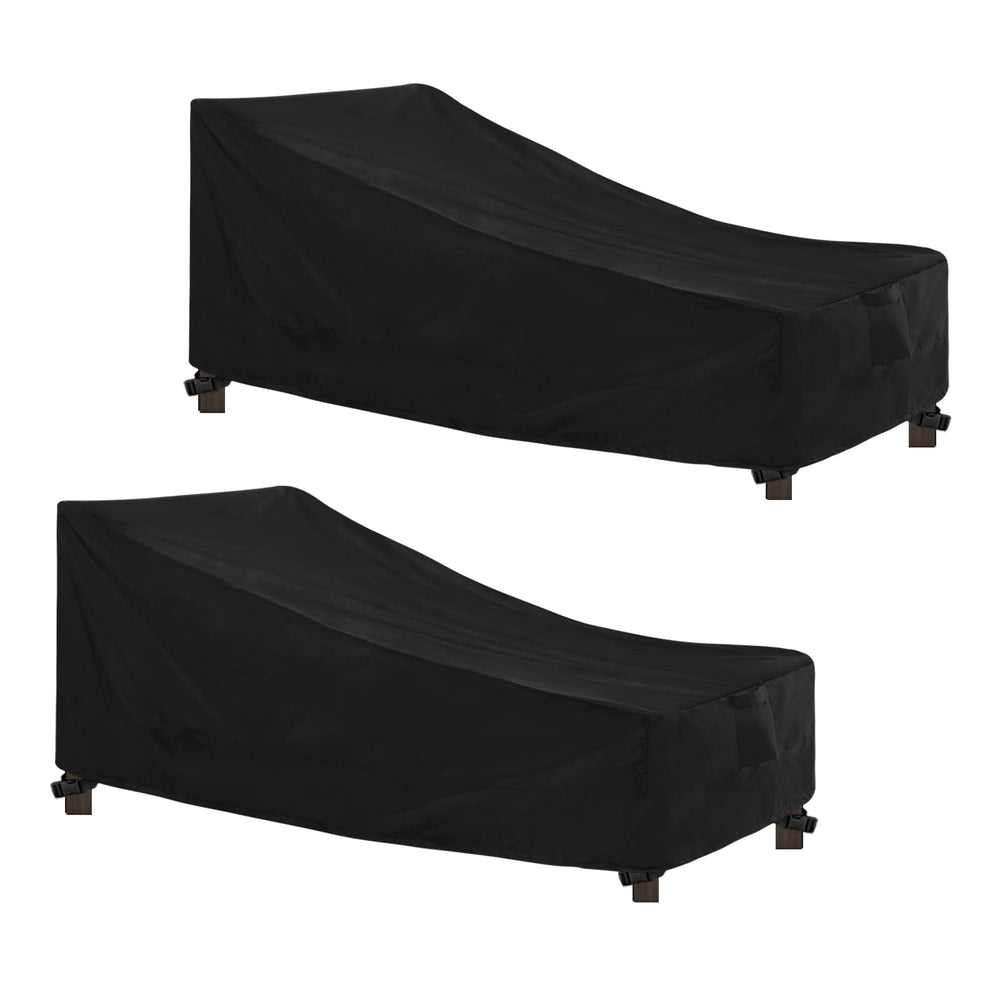Easy-Going front view of cover on chaise protecting furniture from weather