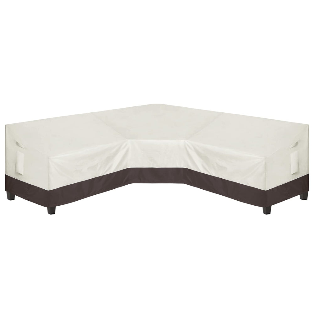 Easy-Going front view showing full V-shaped cover protecting sectional