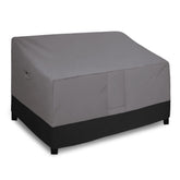 Easy-Going front view showing full loveseat protection and weather defense