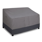 Easy-Going front view of loveseat cover showing full protection and clean lines