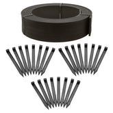 EasyFlex front view of 40-foot black composite coil showing complete kit and benefits