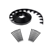 EasyFlex front view of coil kit showing 40ft and spikes, durable border benefit