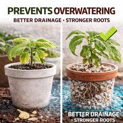 EASYGO PRODUCTS perlite mixed with peat moss illustrating lighter, well-draining potting mix