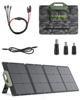 EASYLONGER folded ESP110 panel front view shows compact portability and quick transport
