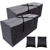 EASYMALL front view of two storage bags showing capacity and neat protection