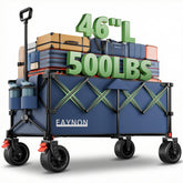 EAYNON wagon front view showing blue frame and roomy load capacity benefit