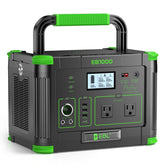 EBL front panel view showing AC outlet and overall compact design for portability