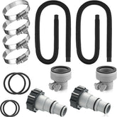 EBOOT front view of 1.5-inch 59-inch hose kit showing parts and benefits