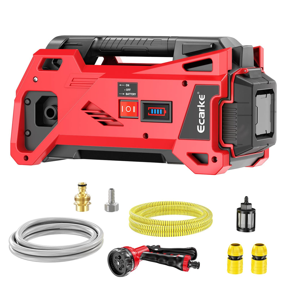 Ecarke pump front profile showing compact design and easy carry benefit