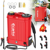 Ecarke front view shows compact sprayer and compatibility details, convenient portability
