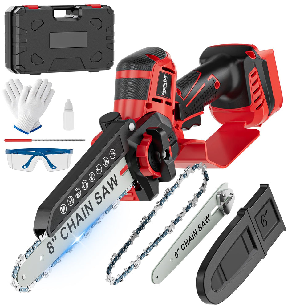 Ecarke front view showing compact body and ergonomic handle for comfortable cutting