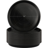 Eccliy front view of 12-pack 16 inch saucers protecting floors