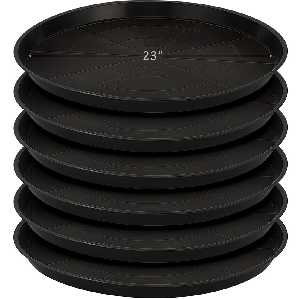 Eccliy front view of six 23 inch saucers showing capacity and pack benefit