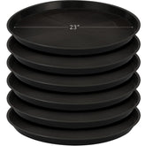 Eccliy front view of six 23 inch saucers showing capacity and pack benefit