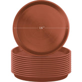 Eccliy front view of 16in red saucer protecting surface
