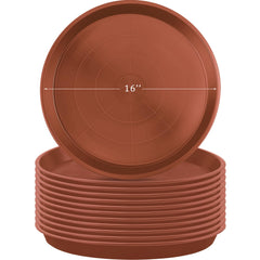 Eccliy front view of 16in red saucer protecting surface