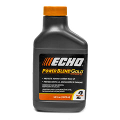 ECHO bottle beside handheld tools showing 5.2 oz scale and practical size