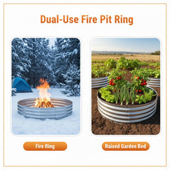 Eclaron fire ring in backyard at night creating strong communal warmth and ambiance