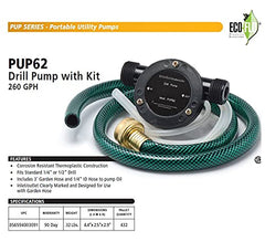ECO-FLO PUP62 side profile with hoses attached, demonstrates straightforward setup