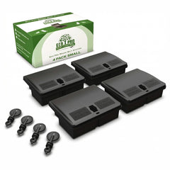 Eco Pro Pest Control front view shows compact lockable station for safer baiting