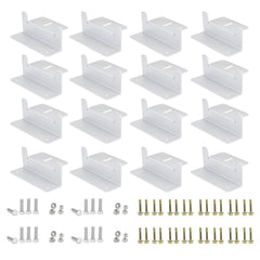 ECO-WORTHY front packaging showing 16 Z brackets and included screws for quick identification and purchase benefit