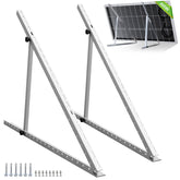 ECO-WORTHY front view of mounted panel showing sturdy attachment and stability