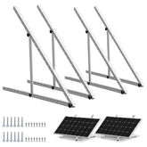 ECO-WORTHY front view of mounted panels showing secure rooftop attachment and stability