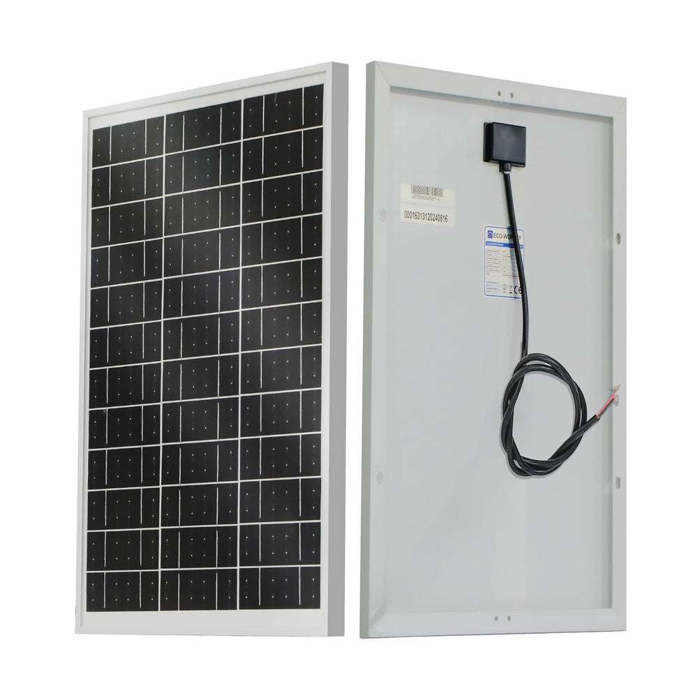 ECO-WORTHY front view of panel showing solar cells and compact design for portable charging