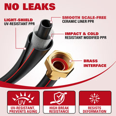 ECOMAX casing close-up showing label, hose exit, and user controls for easy operation