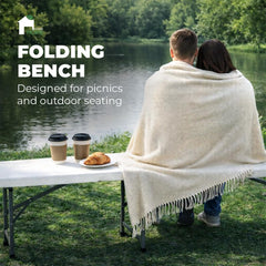 EconoHome folded bench carry handle for easy transport and quick setup