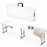 EconoHome front view of bench showing stable seating and clean white finish