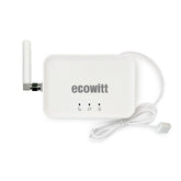 ECOWITT GW3000 front panel showing status lights and compact design benefit: easy monitoring